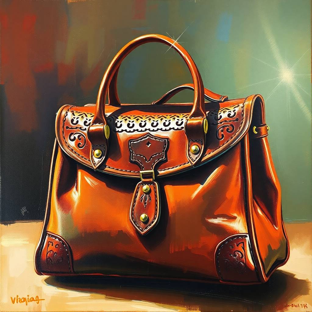 Tooled leather purse